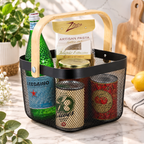 Bamboo Handle Mesh Storage Basket