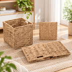 Natural Woven Storage Baskets Set of 2