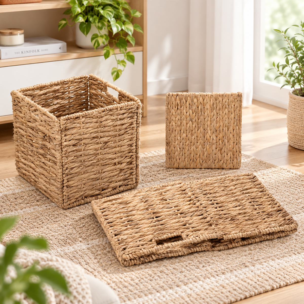 Natural Woven Storage Baskets Set of 2