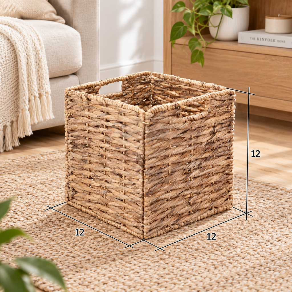 Natural Woven Storage Baskets Set of 2
