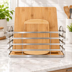 Bamboo Base Wire Storage Basket