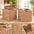 Natural Woven Storage Baskets Set of 2